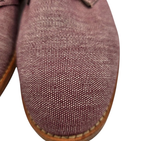 H by Hudson Men\'s Lace-Up Chukka Boots Size 41 Burgundy Textured‎ Canvas Leather main image 10